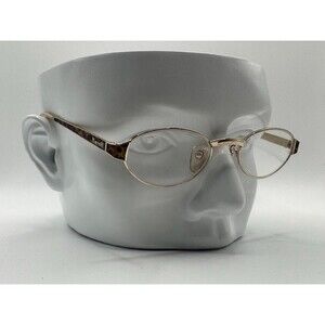 Vintage Y2K Eyeglasses | NOS | Narrow Metal Style | Gold & Leopard Frame | #773